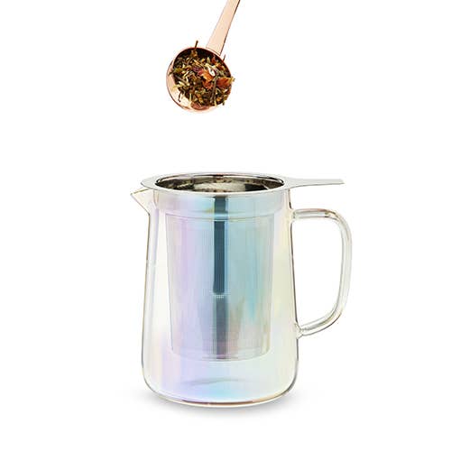 Pinky Up Delia Ceramic Tea Mug and Loose Leaf Tea Infuser, Loose